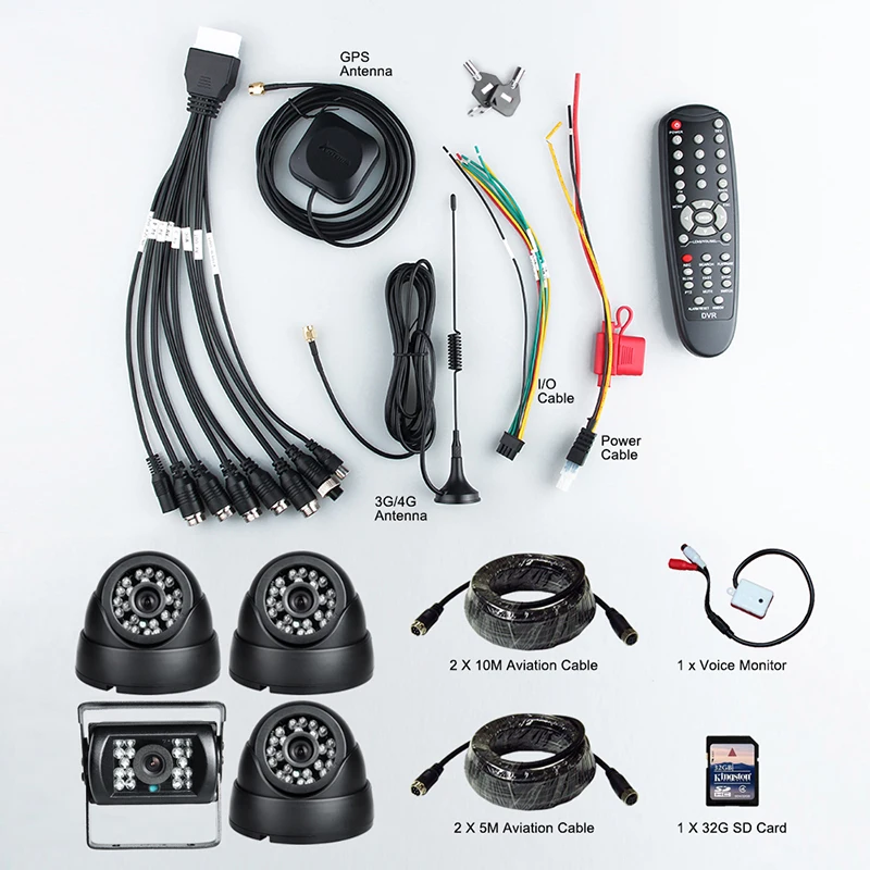Бесплатная доставка 3G онлайн AHD Мобильный Dvr 4CH 1080P Автомобильный + 4 камеры автобус