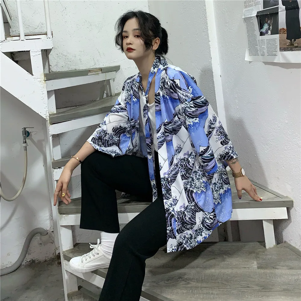 Женское кимоно-кардиган obi yukata традиционное японское кимоно японская одежда |