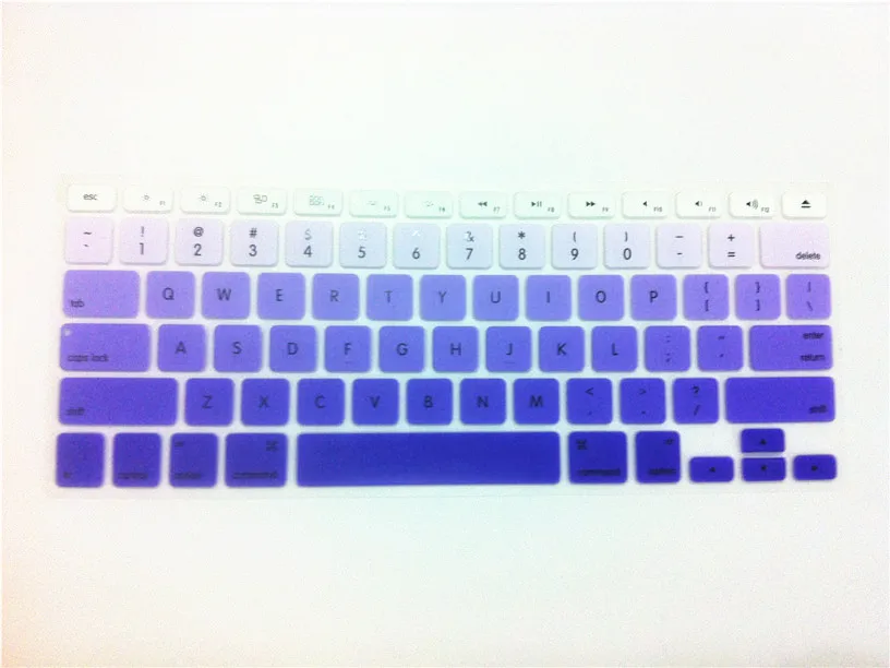 Чехол для клавиатуры macbook air/pro retina 13 3 15 4 дюйма фиолетовый с градиентом 2 шт.|for