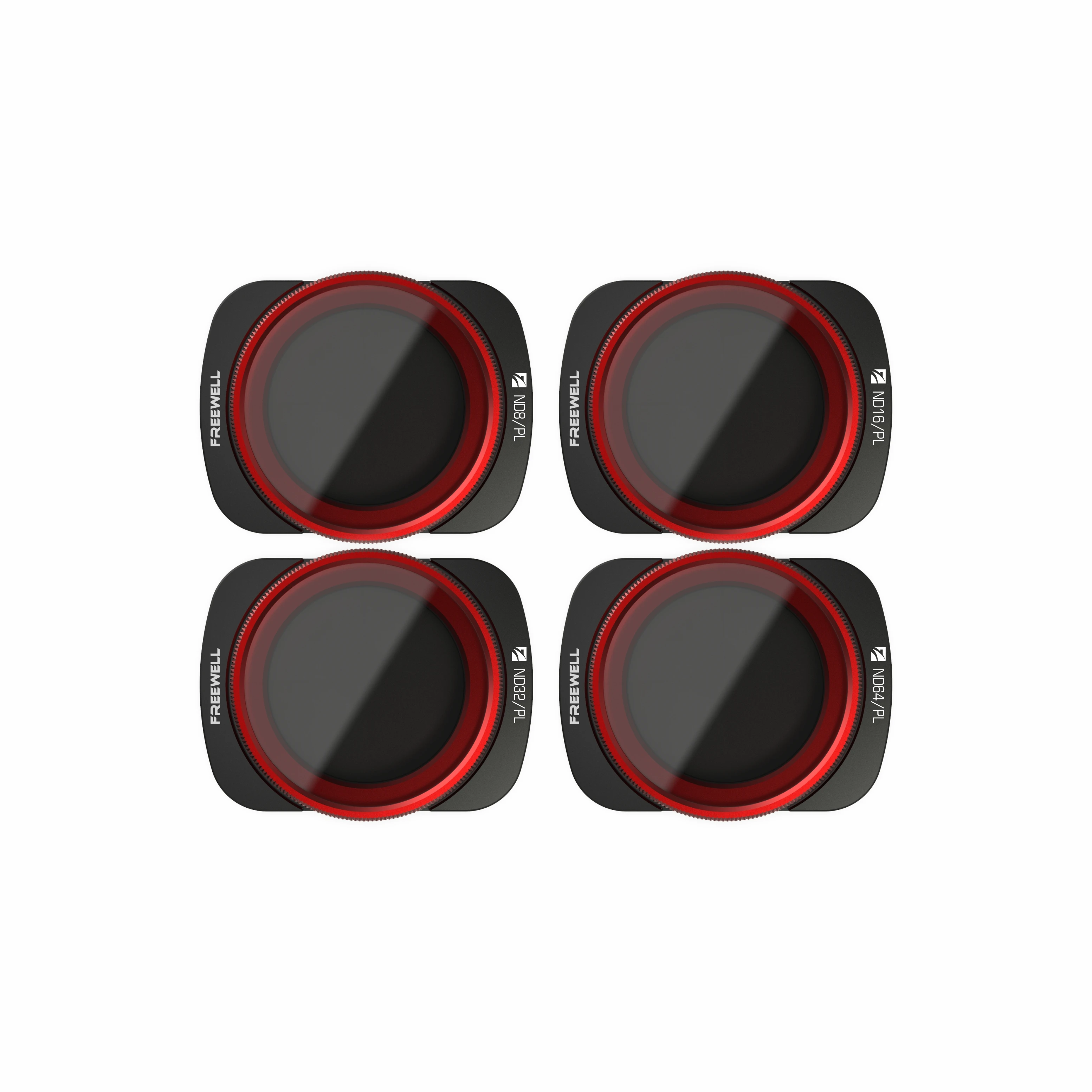 Freewell Bright Day-4 K Series-4 Pack ND8/PL, ND16/PL, ND32/PL, ND64/PL фильтры для объективов камеры, совместимые с DJI Osmo Pocket