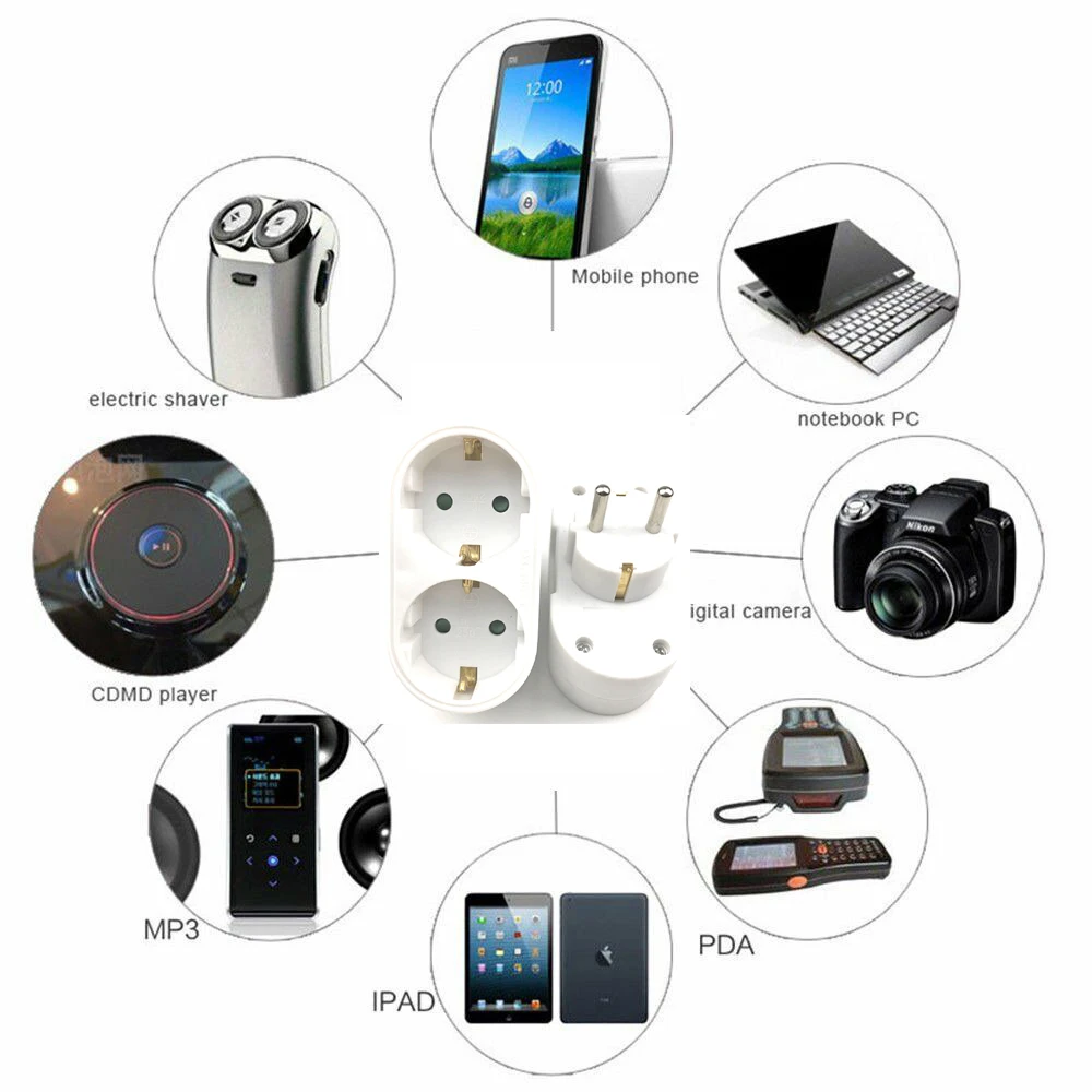 Белая розетка стандарта ЕС 3500 Вт тройная Германии 16 А 250 В|socket a|plug socketadaptor socket |