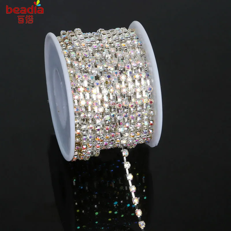 Новое поступление! Медный коготь + стеклянные стразы Покрытие Серебряное