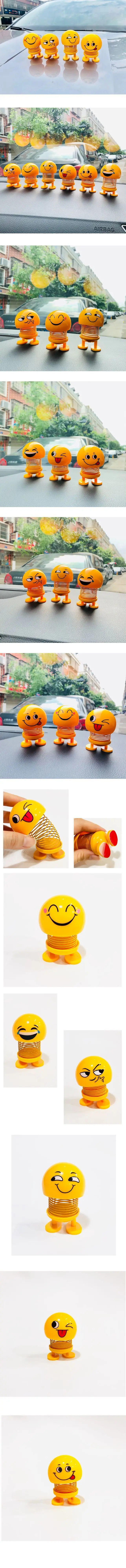 New Product Car Decoration Spring Ornaments Shaking Head Doll Expression Pack