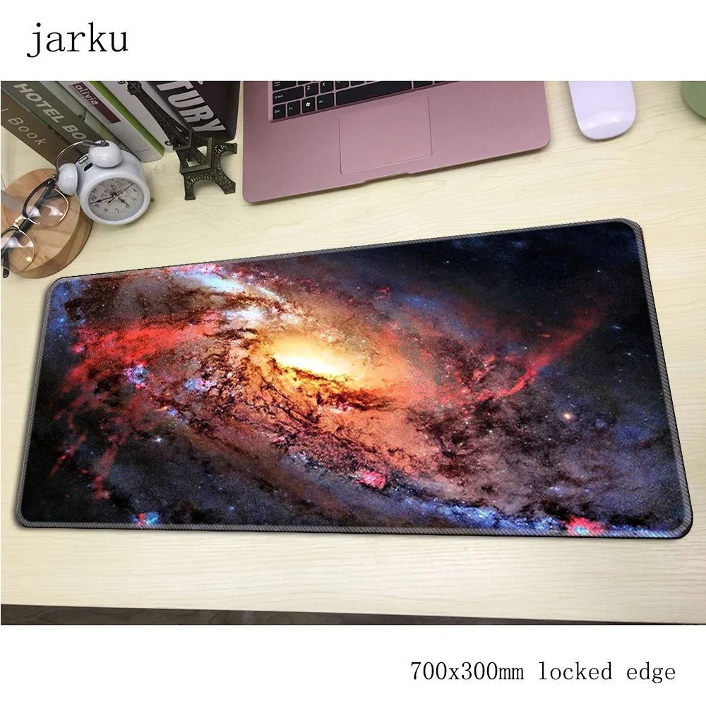Большой коврик для мыши Moon Space игровой 700x300x2 мм противоскользящий из натурального