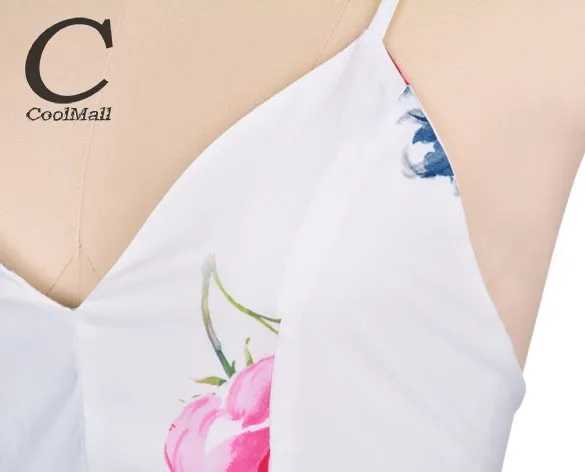 Sexy Women Summer Strap V-Neck Backless Dress High Waist Pleated Print Beach 35 | Женская одежда