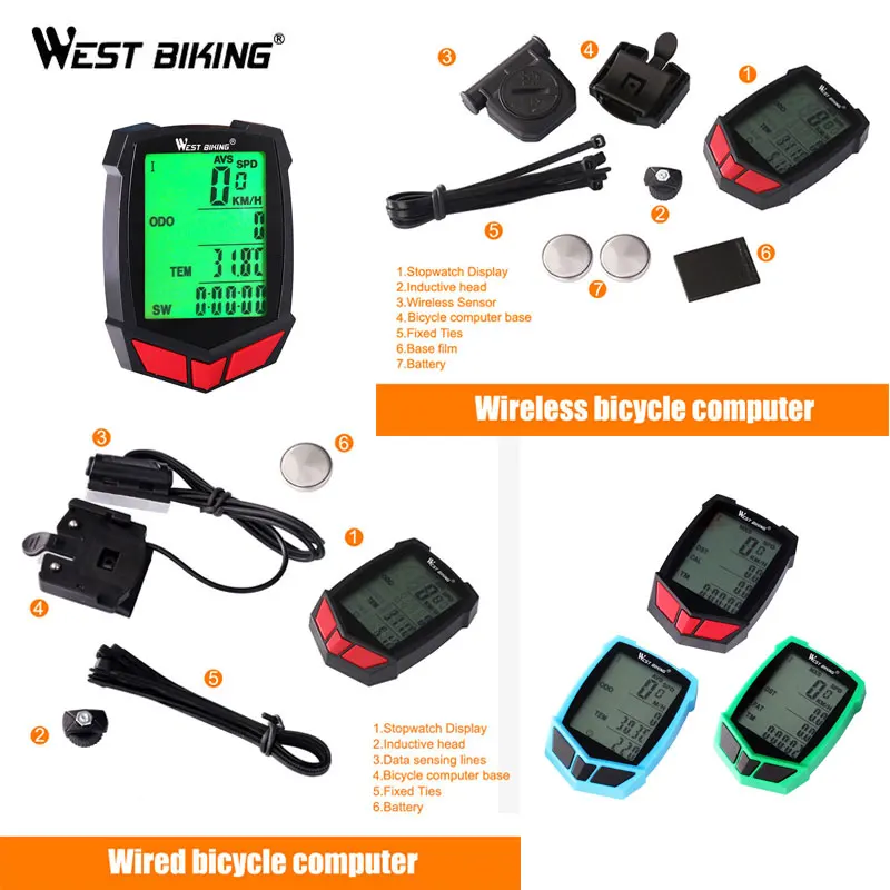 WEST BIKING спидометр для велосипеда беспроводной Велосипедный компьютер