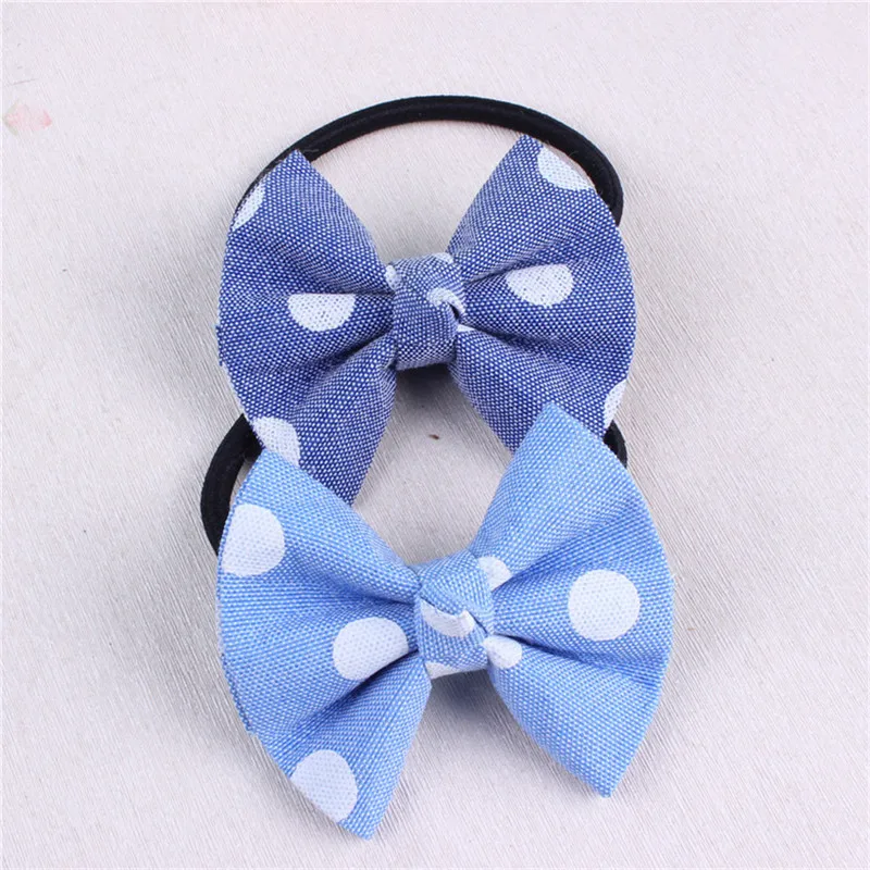 Детская веревка для волос джинсовая с бантом украшения Yiwu маленькие свежие