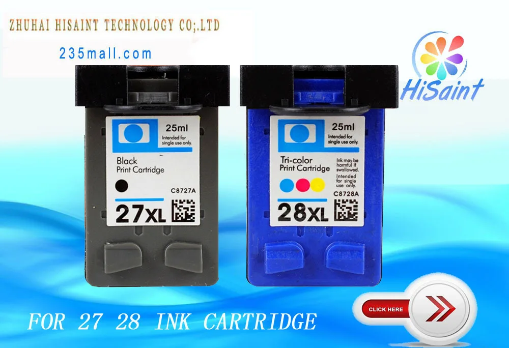 Hisaint для HP 27 28 чернильные картриджи 3325 5608 5679 8727 DeskJet 8728/3320/3323/3325/3420/3425/3450/3520/3520