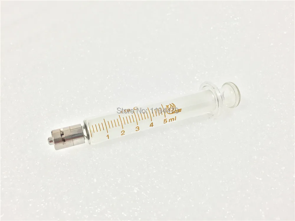 1 шт./лот 5 мл 5cc стеклянный шприц Luer Lock Head многоразовый инжектор лабораторная