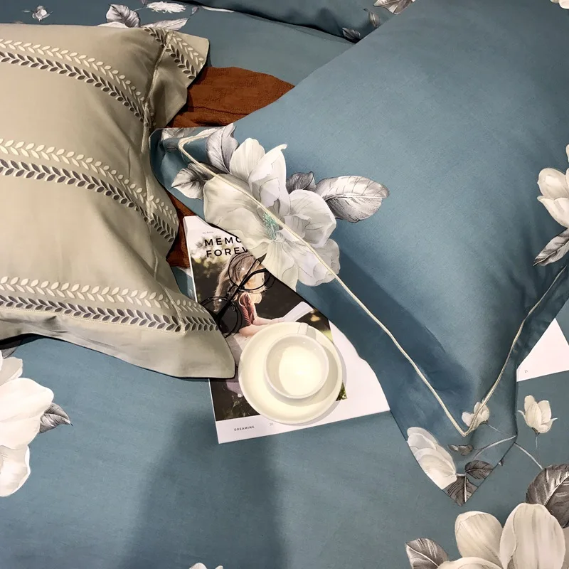 Новый весенний хлопковый комплект постельного белья с длинным штапельным слоем