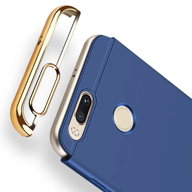 JGKK для Xiaomi Mi A1 5X 3 в 1 PC чехол позолоченный пластиковый телефона Mi5X MiA1 задняя крышка