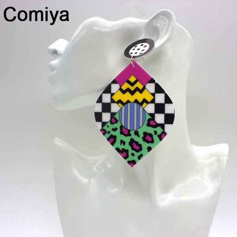 Женские Длинные акриловые серьги-подвески Comiya большие серьги в стиле панк с