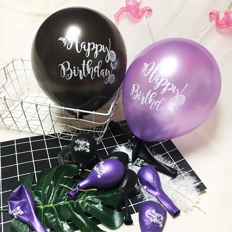 12 шт./лот дюймов воздушный шар латекса Русалка оболочки с днем рождения душа