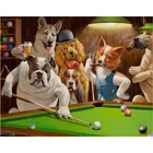 Забавная мозаика, картина для вышивки крестиком с изображением собаки в бассейне, алмазная вышивка, картина для творчества 5D, вышивка крестиком, наборы, мультяшная Мозаика из страз, домашний декор NEW466