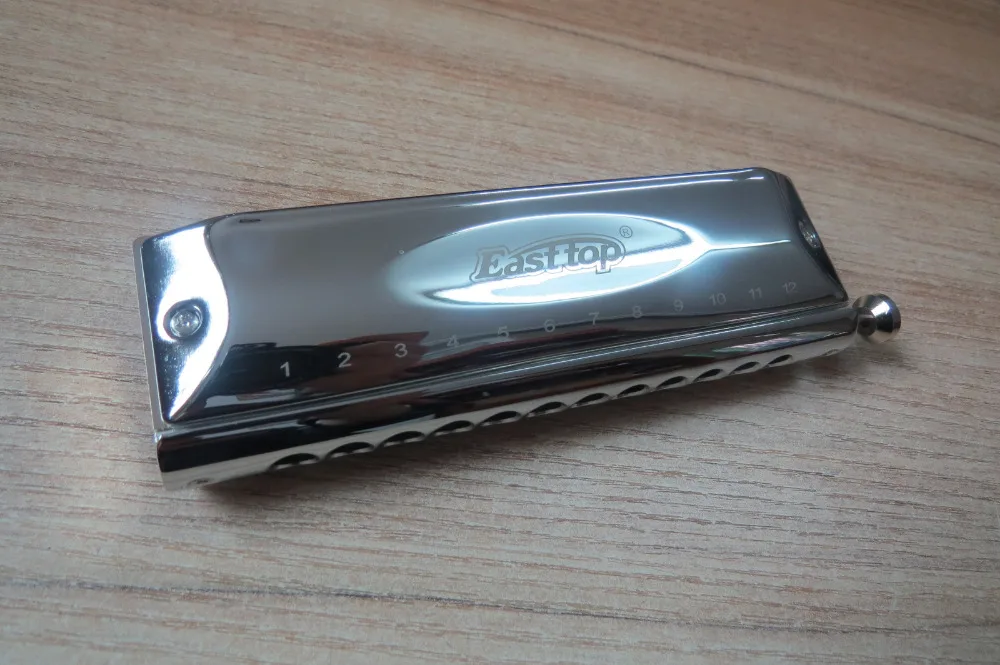 EASTTOP Профессиональный Хроматическая гармошка с латунный гребень новый слайд