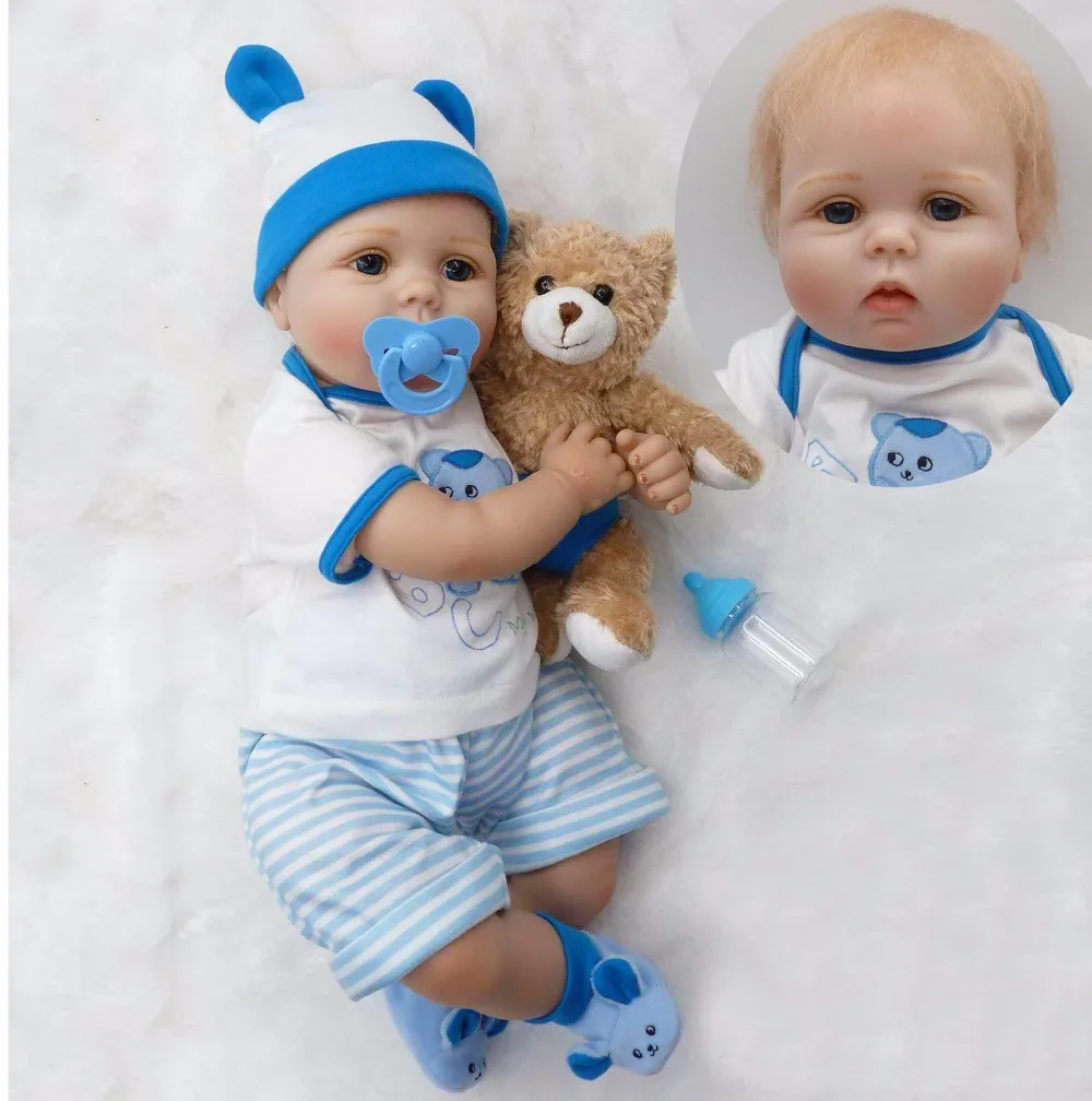 Мальчик кукла реборн 22 &quot55 см мягкий силиконовый Детские куклы для детей подарок