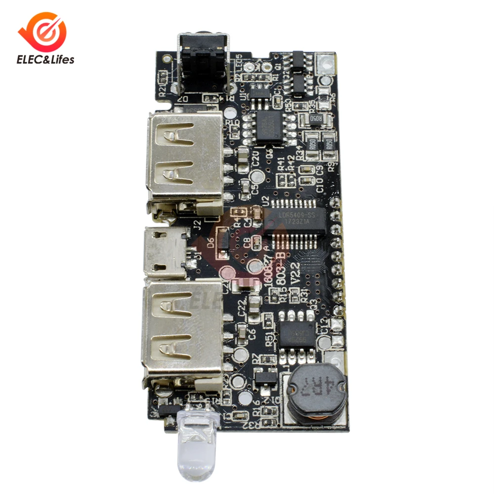 Светодиодный ЖК-дисплей цифровой двойной USB 5V 1A 2.1A мобильный Мощность банка 18650 Литий Батарея Зарядное устройство борту модуль PCB Автоматическая резервная плата