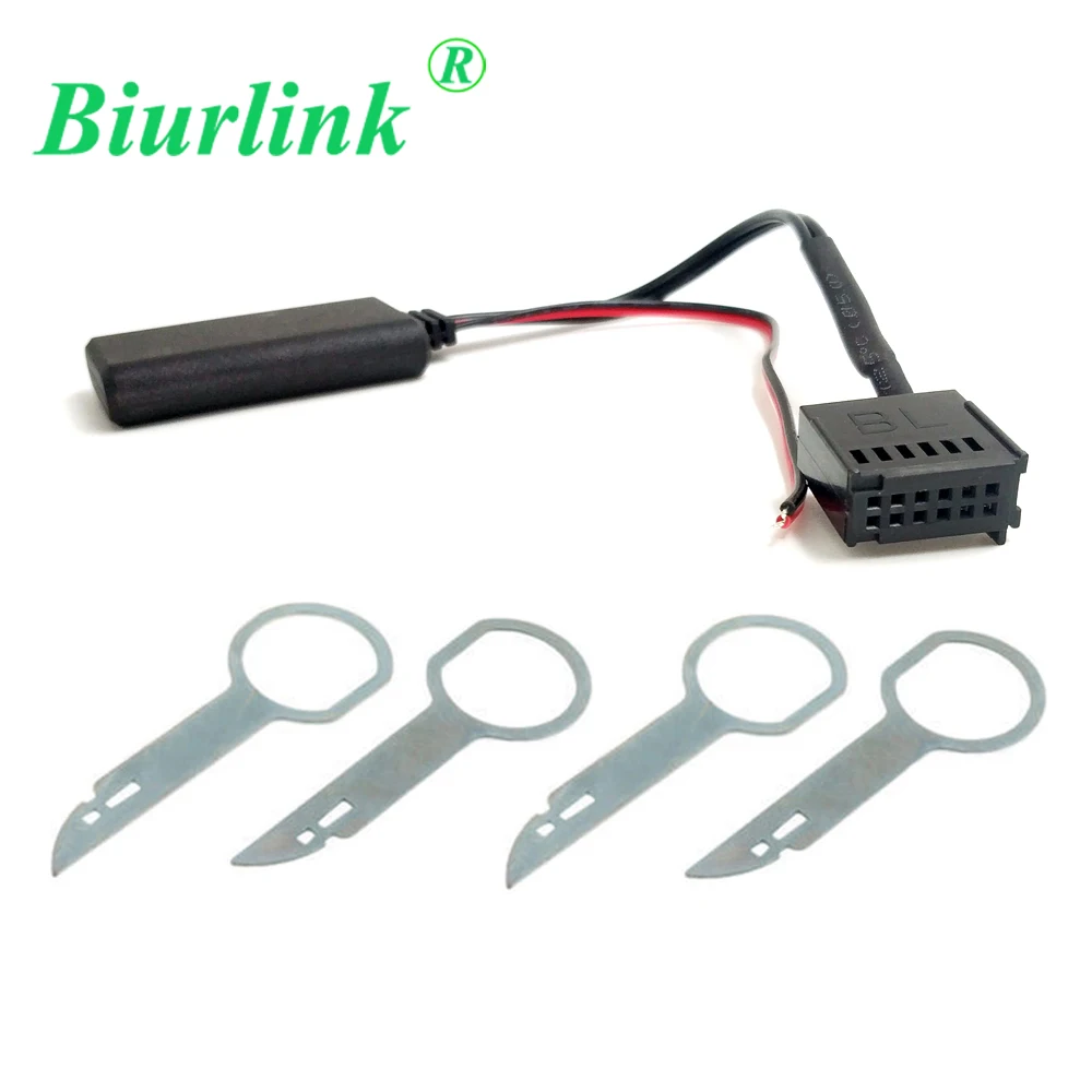Biurlink автомобильный Радио инструмент для удаления ключей и 12Pin беспроводной AUX в Bluetooth модуль для Ford Mondeo Focus C-Max Fiesta Fusion 6000CD