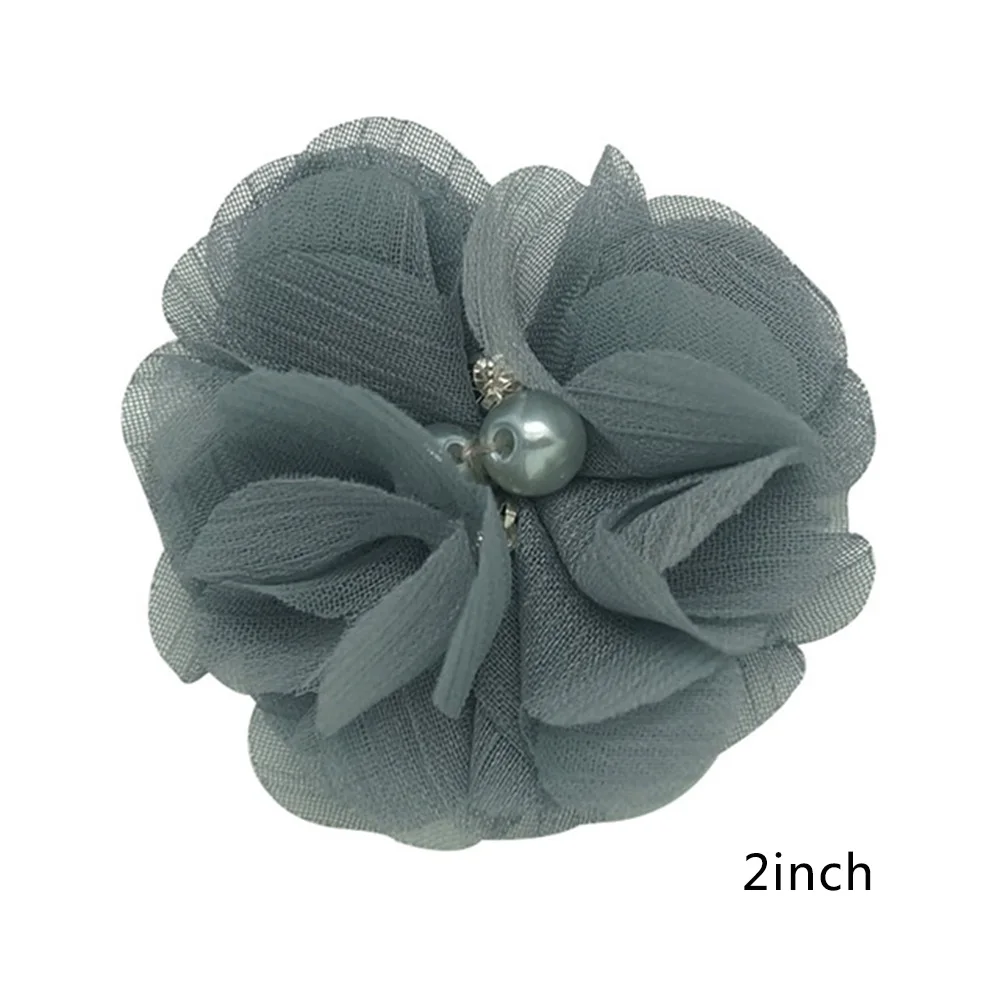 1 шт. шифоновые Цветочные Патчи для девочек сделай сам банты волос без зажимов