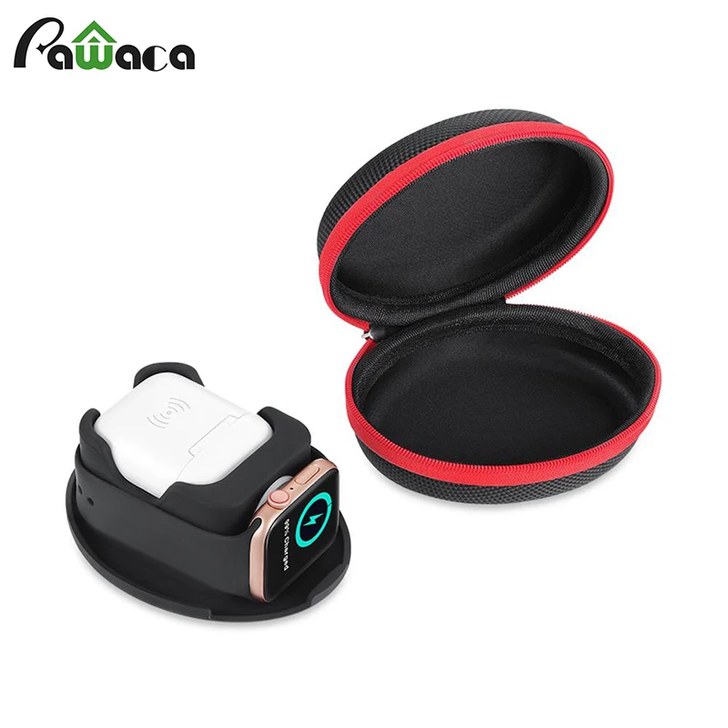 Дорожная Подставка для зарядки док станция чехол Apple Watch/Airpods жесткий ящик
