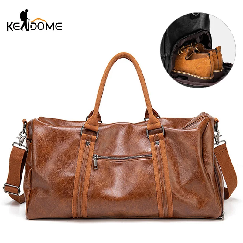 Мягкая спортивная сумка из искусственной кожи для мужчин и женщин дорожные сумки