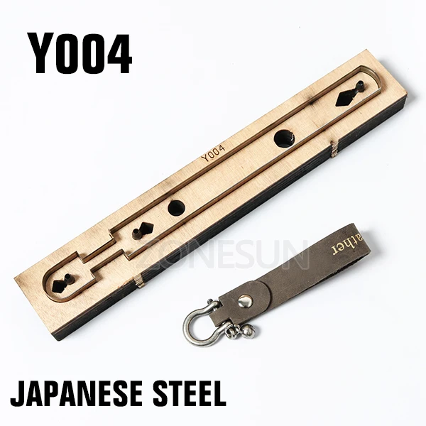 Y004 Japanese Steel ZONESUN заказной кожаный режущий штамповочный кожаный ремесло DIY брелок деревянный шаблонный нож Пробивной брелок режущий пресс-форма резак - Цвет: Y004 Japanese Steel