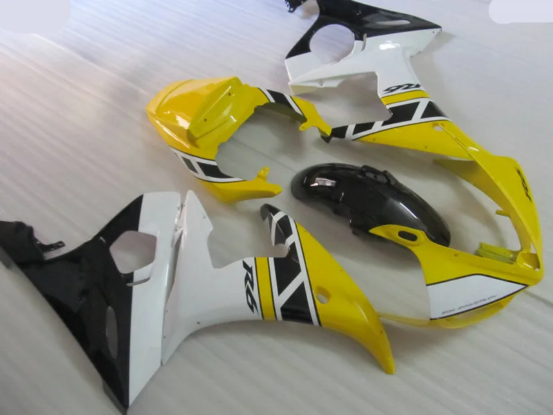 Набор обтекателей для мотоцикла YAMAHA YZFR6 03 04 05 YZF R6 YZF600 2003 2004 2005 ABS Желтый Белый