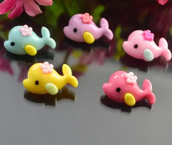 

5 colors 100 pcs/lot ,Marine series of seagulls dolphins flat back resin jewelry accessories,Diy decoration materials 15*26mm