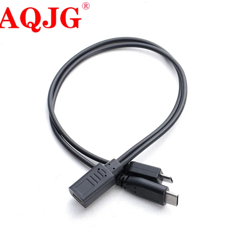 2 в 1 Micro USB гнездовой к Type C 3 type c и сплиттер папа удлинитель зарядка зарядное