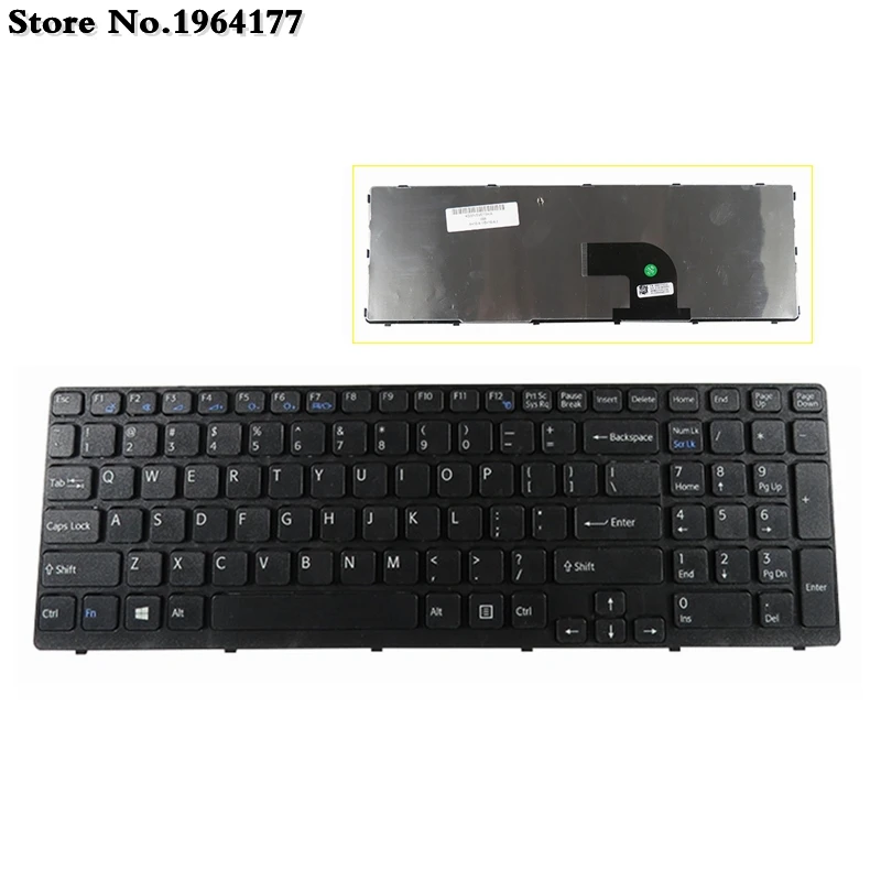 Клавиатура черная для ноутбука SONY VAIO SVE 15 series SVE15111 SVE1511 SVE15 SVE15113 версия США |