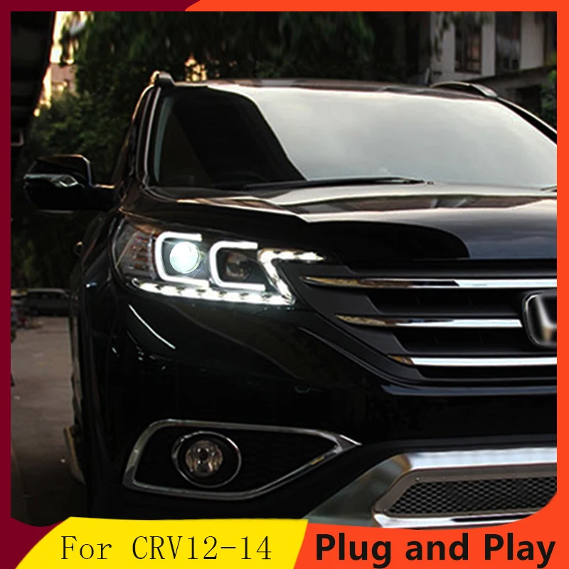 Стайлинг автомобиля для Honda CRV CR V Led передняя фара s 2012 2014 с двумя C ангельскими