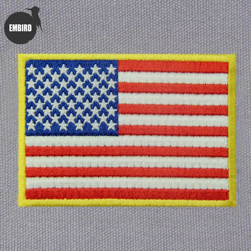 Embird patches экологически чистые патчи для куртки американский флаг вышитая сумка