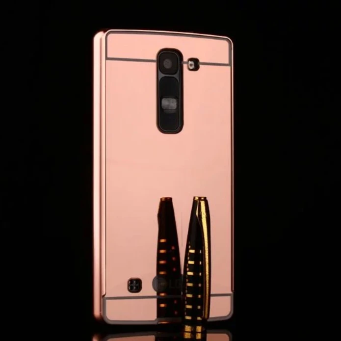 Для LG Spirit Case Покрытие Зеркало Алюминий Металл Бампер PC Задняя Крышка SPIRIT 4G LTE H420 H422