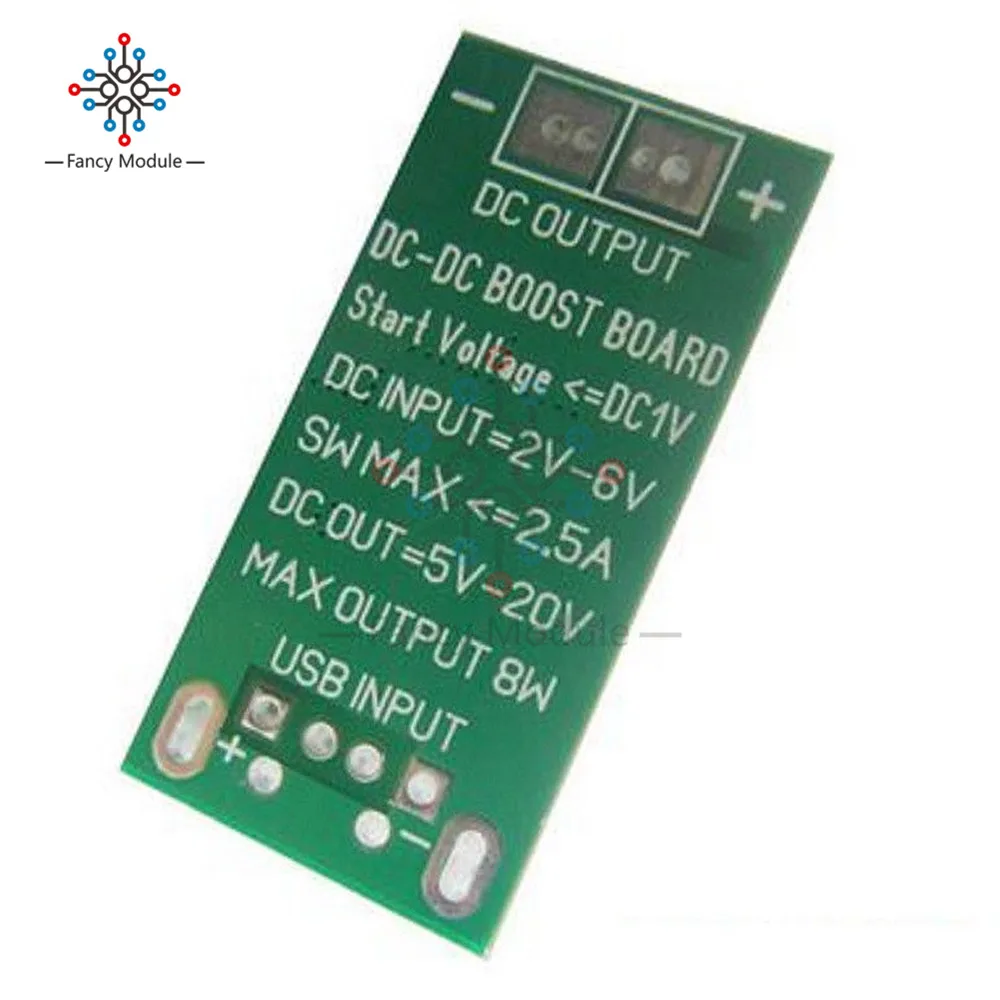 Новый USB-вход 8 Вт Φ 5 В (2 в-6 в) до 12 Повышающий Модуль питания преобразователь