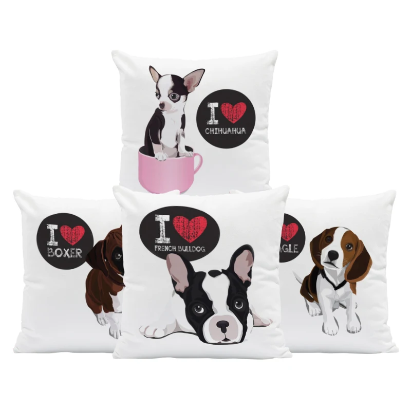 Подушка Beagle для чихуахуа Boston Terrier розовая наволочка Doberman белый Садовый подарок