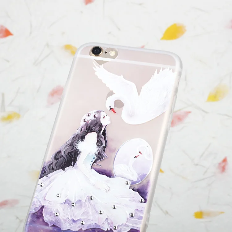 Новые моды diamond мобильного телефона Чехлы для iPhone 6/6 S плюс 7 Чехол Мягкий ТПУ