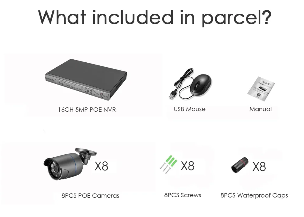 Gadinan H.265 16CH POE NVR система видеонаблюдения 5MP SONY IMX335 4MP 1080P Аудио Микрофон POE ip-камера система видеонаблюдения Комплект