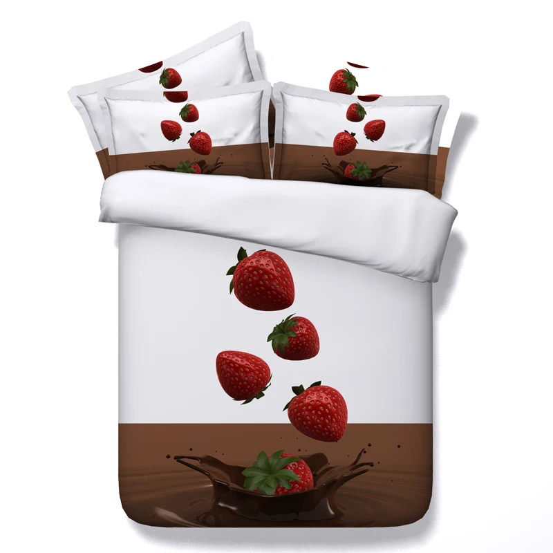 Пододеяльник для спальни с рисунком клубники|king size|king size duvetbedding set |