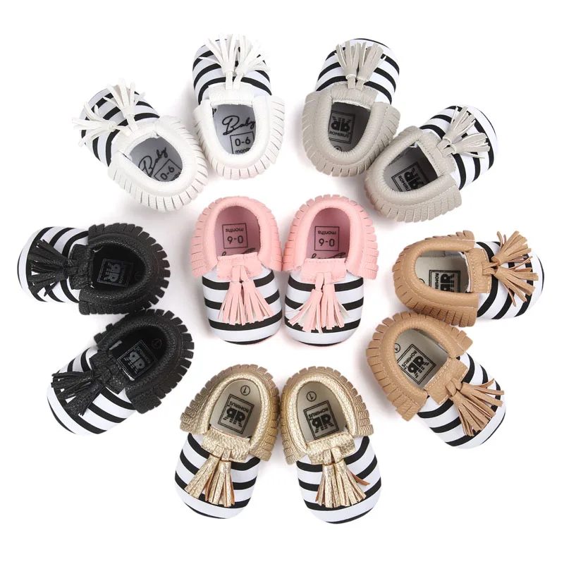

Newborn Toddler Infant Boys Girls Tassel Shoes Toddler Soft Sole Baby Moccasins Shoes Baby Crib Shoes PU 0-18 Months