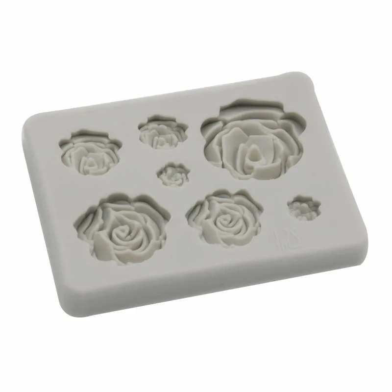 1PC Rose Flowers Shaped Fondant Silicone Mold Craft Chocolate Baking Cake Decorating Tools Kitchen Pastry Tool L031 | Дом и сад