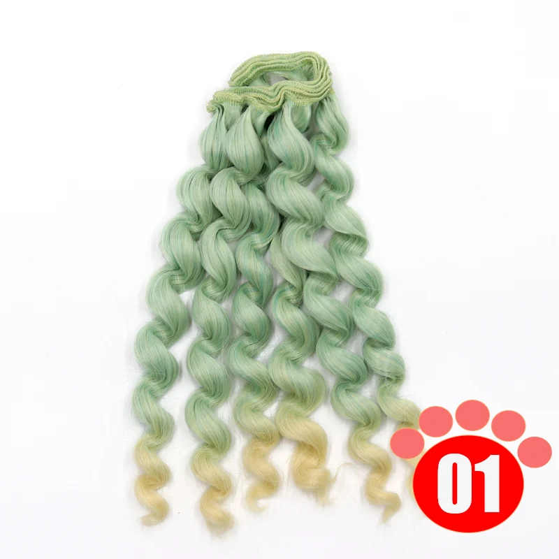 Msiredoll bjd парик аксессуары 1 шт 20*100 см волосы куклы для 1/3 1/4 1/6 1/12 Детские волосы BJD парик - Цвет: colour 01