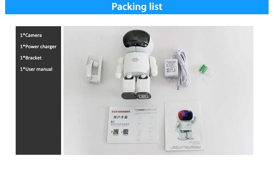 A180 беспроводной робот wifi камера IP P2P CCTV Cam детский монитор наблюдения HD H.264130MP