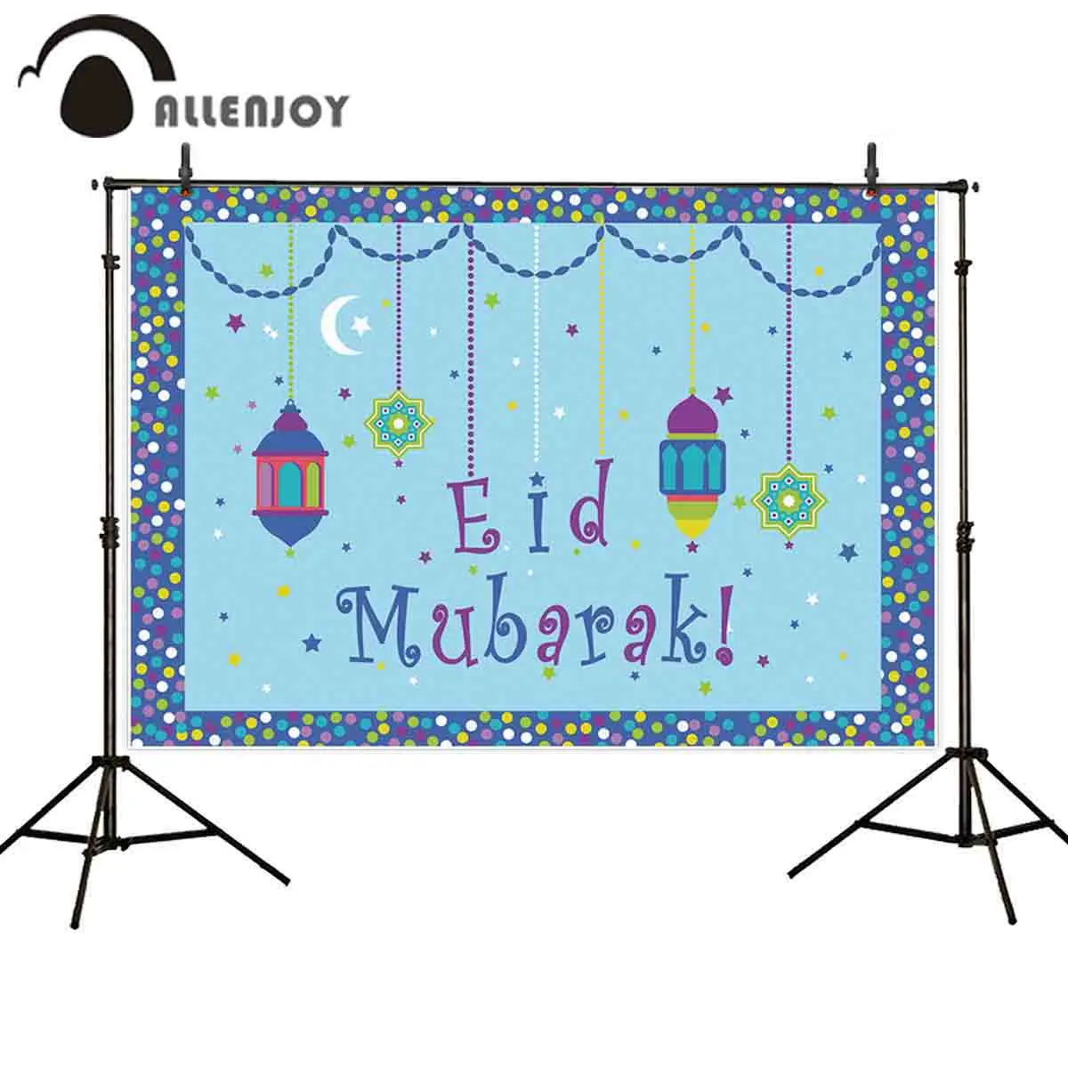 Allenjoy eid Мубарак фон для фотосъемки Рамадан Карим Звезда Луна баннер Фотофон фото