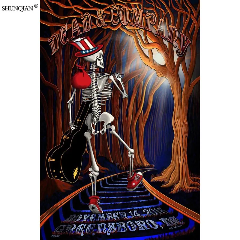 Grateful Dead постер из шелковой ткани печатный плакат тканевый настенный на заказ