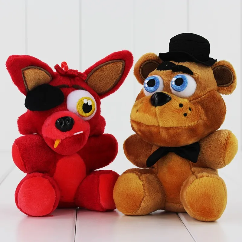4 стиля FNAF пять ночей в медведь Фредди& лиса& утка& Кролик& клоун Брелки кулон juguetes плюшевые игрушки