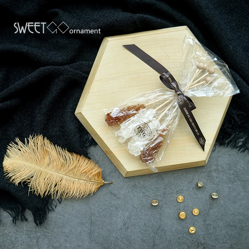 Деревянный держатель для торта многоугольный поднос винтажный разделочный блок