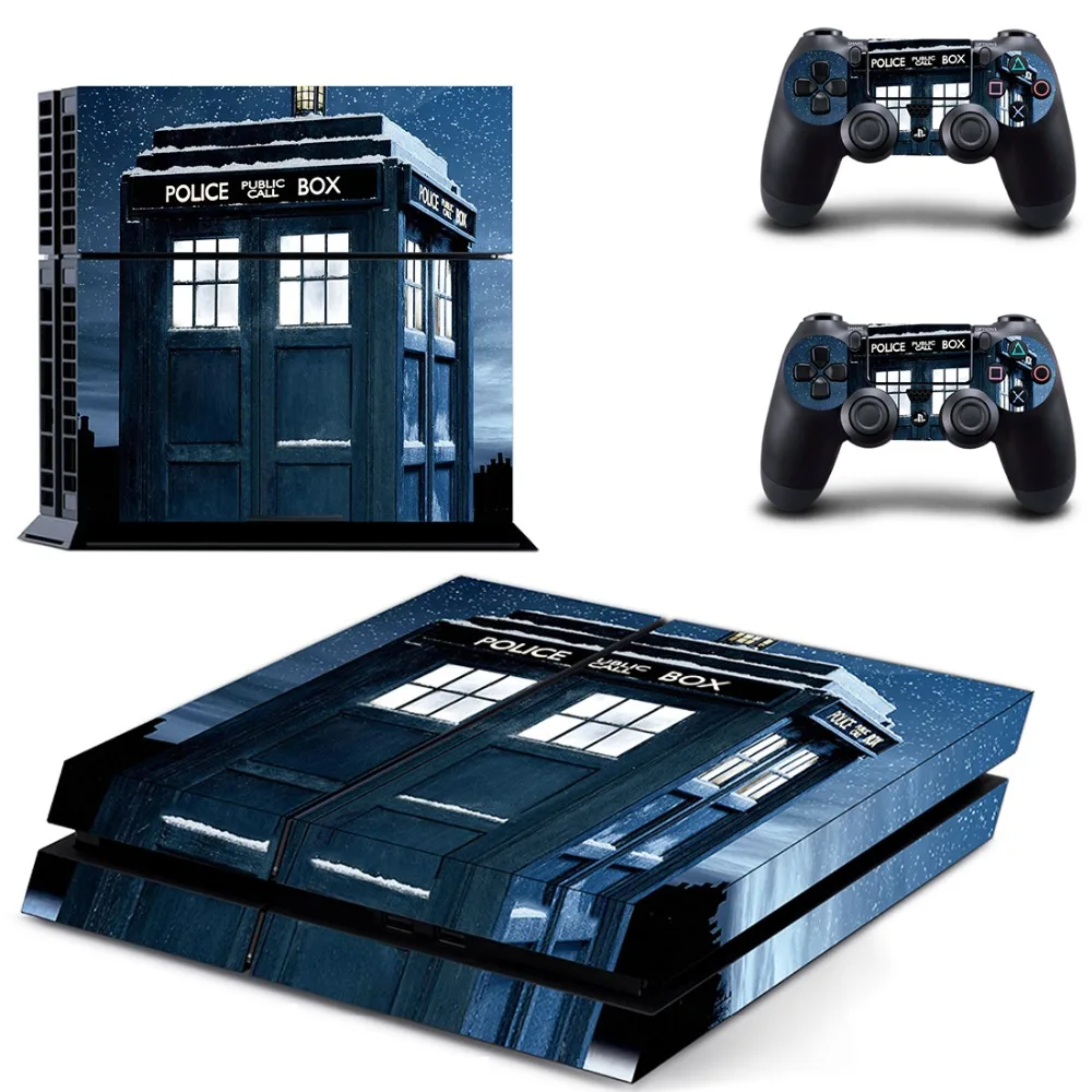 Наклейка на кожу Doctor Who Tardis PS4 Виниловая наклейка для Playstation 4 консоли Dualshock и 2