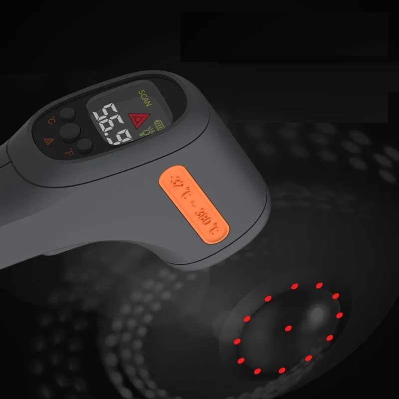 JIMI JM-G301580-32-580 цифровой инфракрасный термометр с регулируемой излучательностью 2,0 дюймов HD цветной экран C/F [Профессиональная версия]