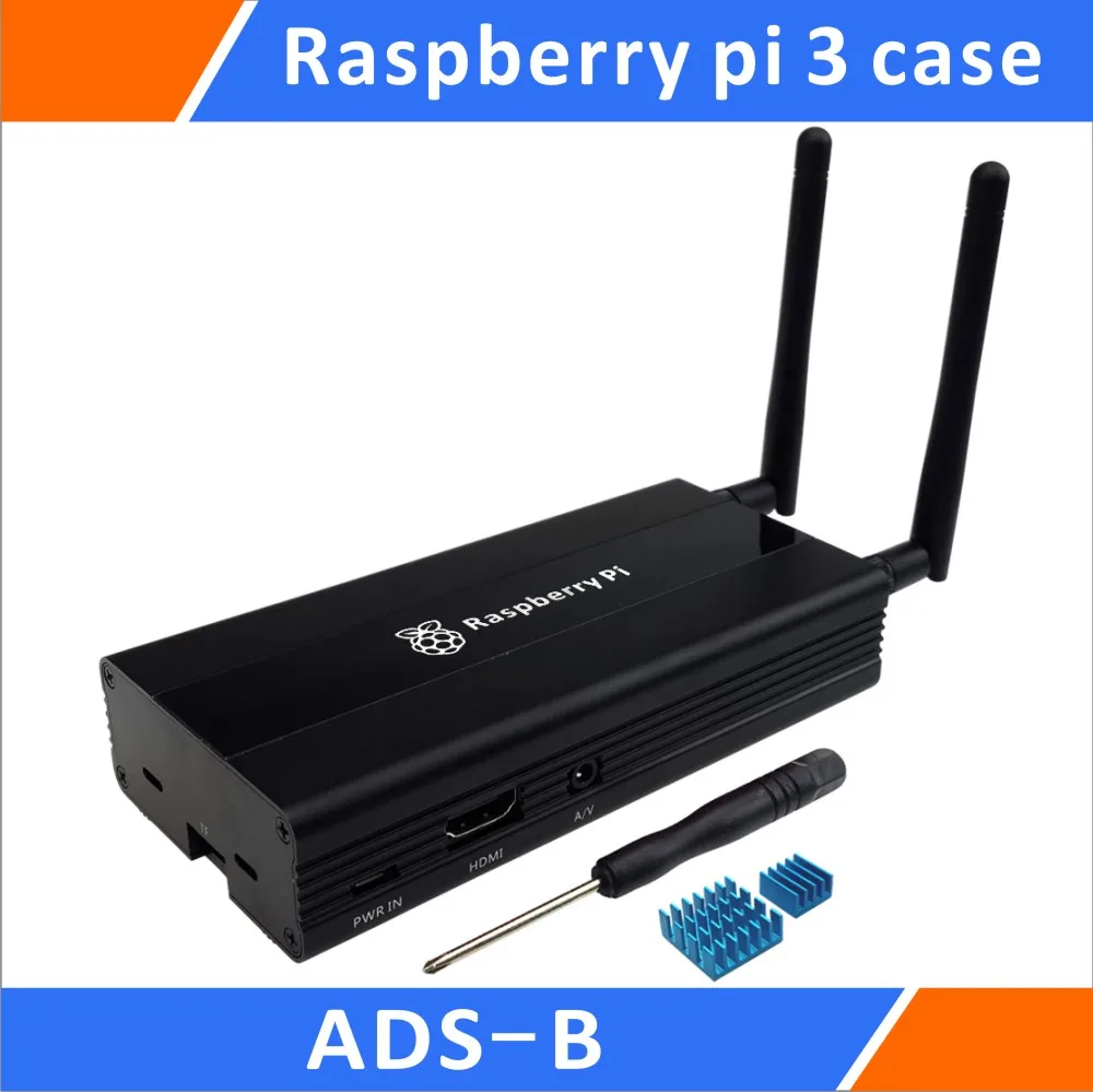 Aluminum Case for ADS-B Raspberry Pi 3 B+ Stratux DIY Kit Black
