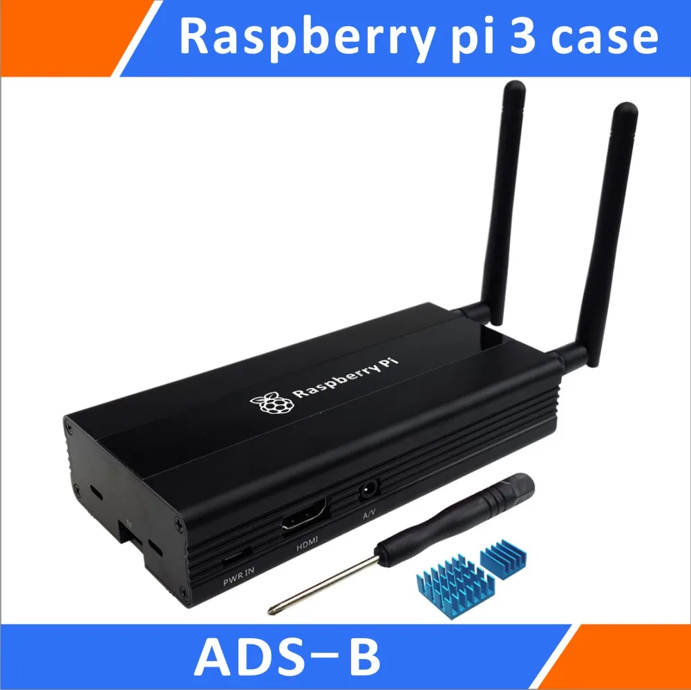 Case de Alumínio para Ads-b b + Stratux Raspberry Faça Você Mesmo Preto pi 3 Kit